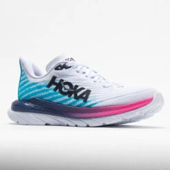 HOKA Mach 5 Women's White/Scuba Blue -Shoe Specialty Store 048542 5