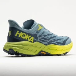 HOKA Speedgoat 5 Men's Stone Blue/Dark Citron -Shoe Specialty Store 049271 6