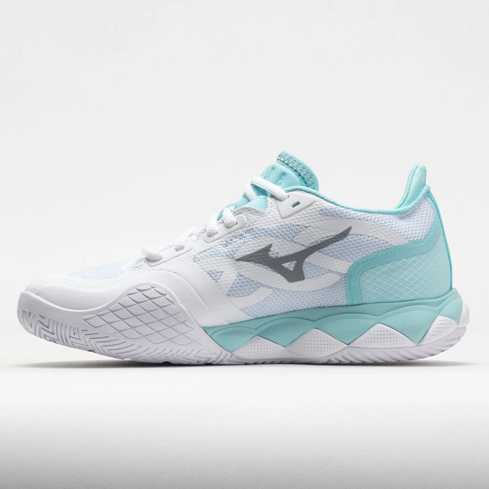 Mizuno Wave Enforce Tour AC Women's White/Tanager Turquoise 2 Mizuno Wave Enforce Tour AC Women's White/Tanager Turquoise - Image 2