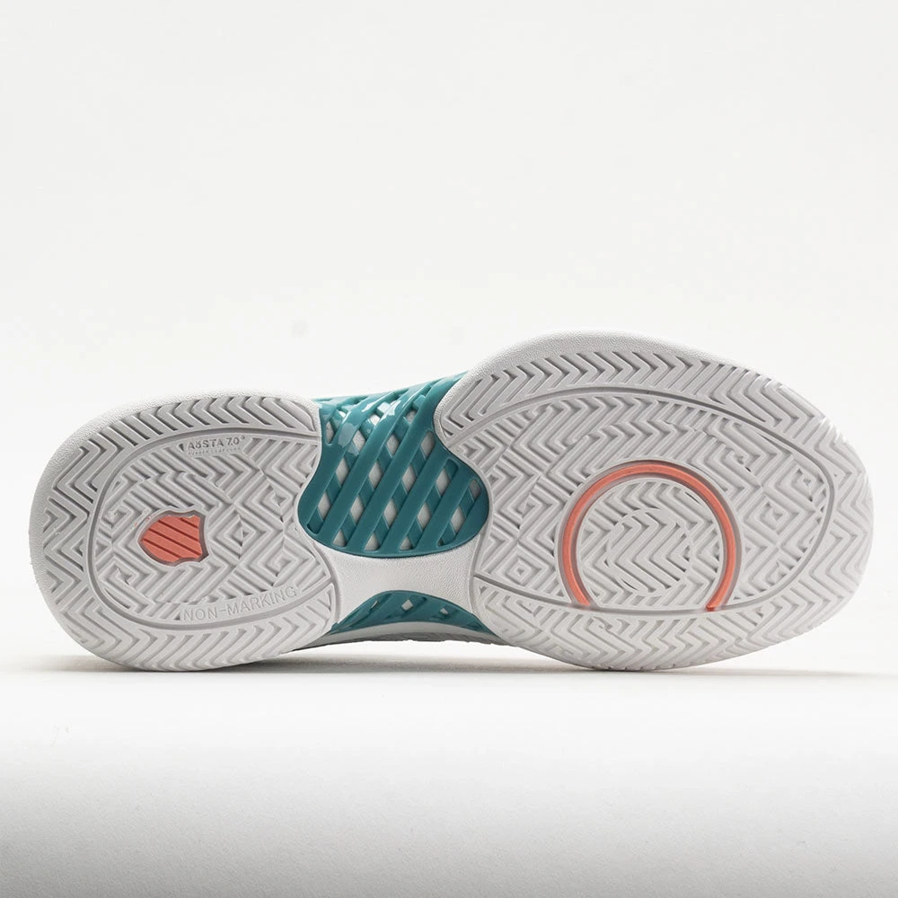 K-Swiss Hypercourt Express 2 Women's Blanc De Blanc/Nile Blue/Desert 4 K-Swiss Hypercourt Express 2 Women's Blanc De Blanc/Nile Blue/Desert - Image 4