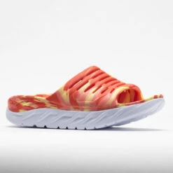 HOKA Ora Recovery Slide Swirl Unisex Yellow Pear/Fiesta -Shoe Specialty Store 570558 5